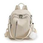 Mochila de polipiel con múltiples bolsillos