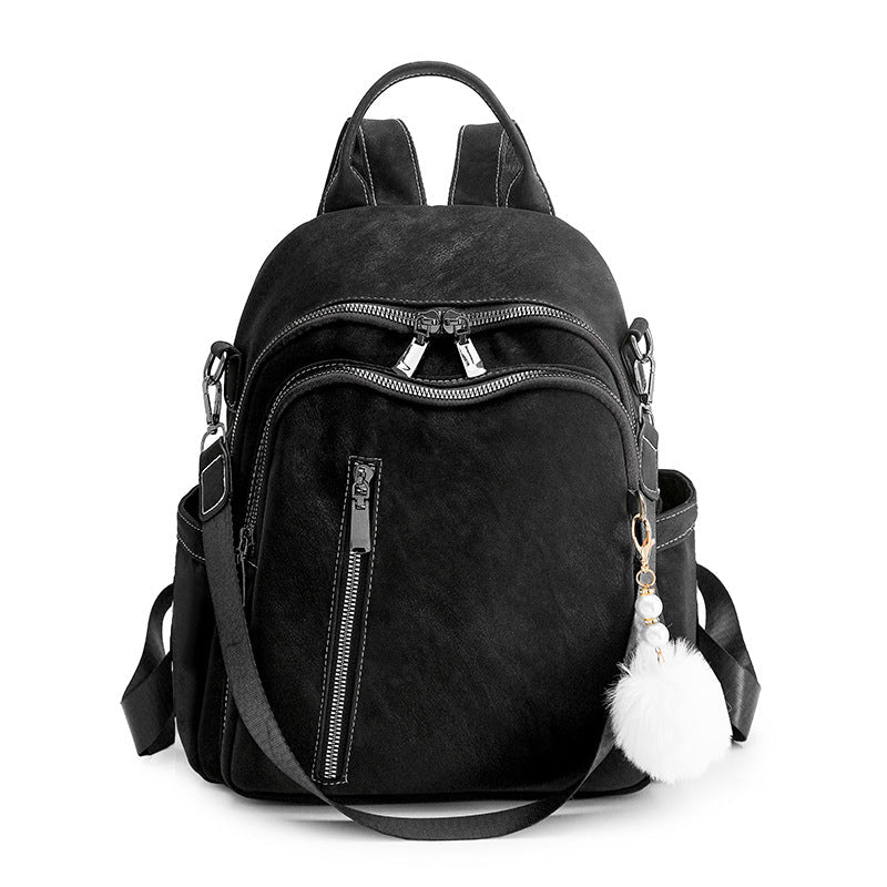 Mochila de polipiel con múltiples bolsillos