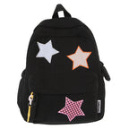 Mochila escolar casual con estrellas decorativas