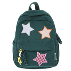 Mochila escolar casual con estrellas decorativas