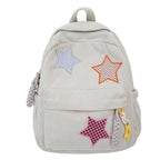 Mochila escolar casual con estrellas decorativas