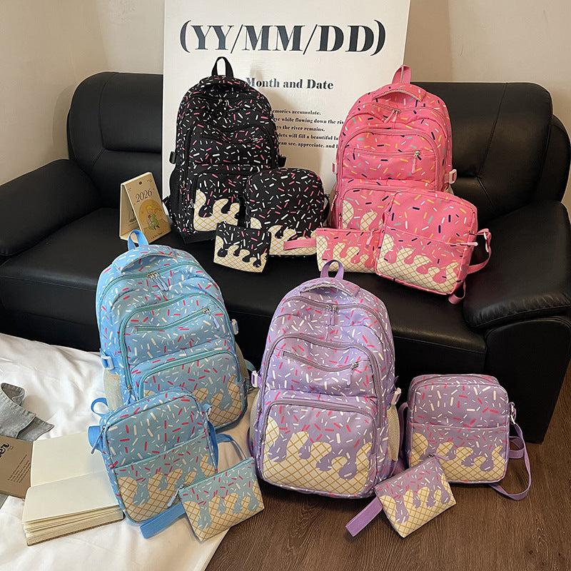 Mochila estampada impermeable de 56–75 L