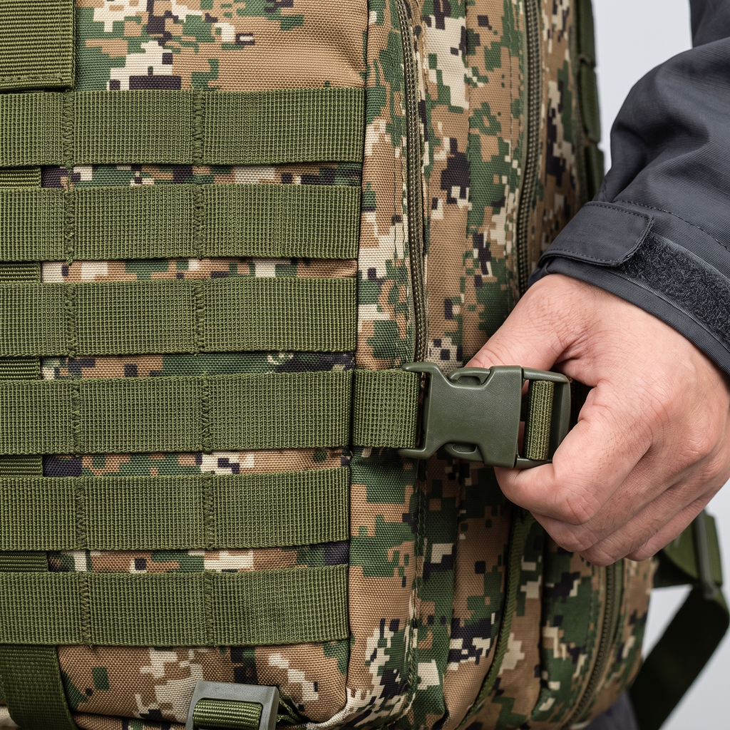 Mochila táctica de 49 litros con sistema MOLLE para senderismo y uso militar