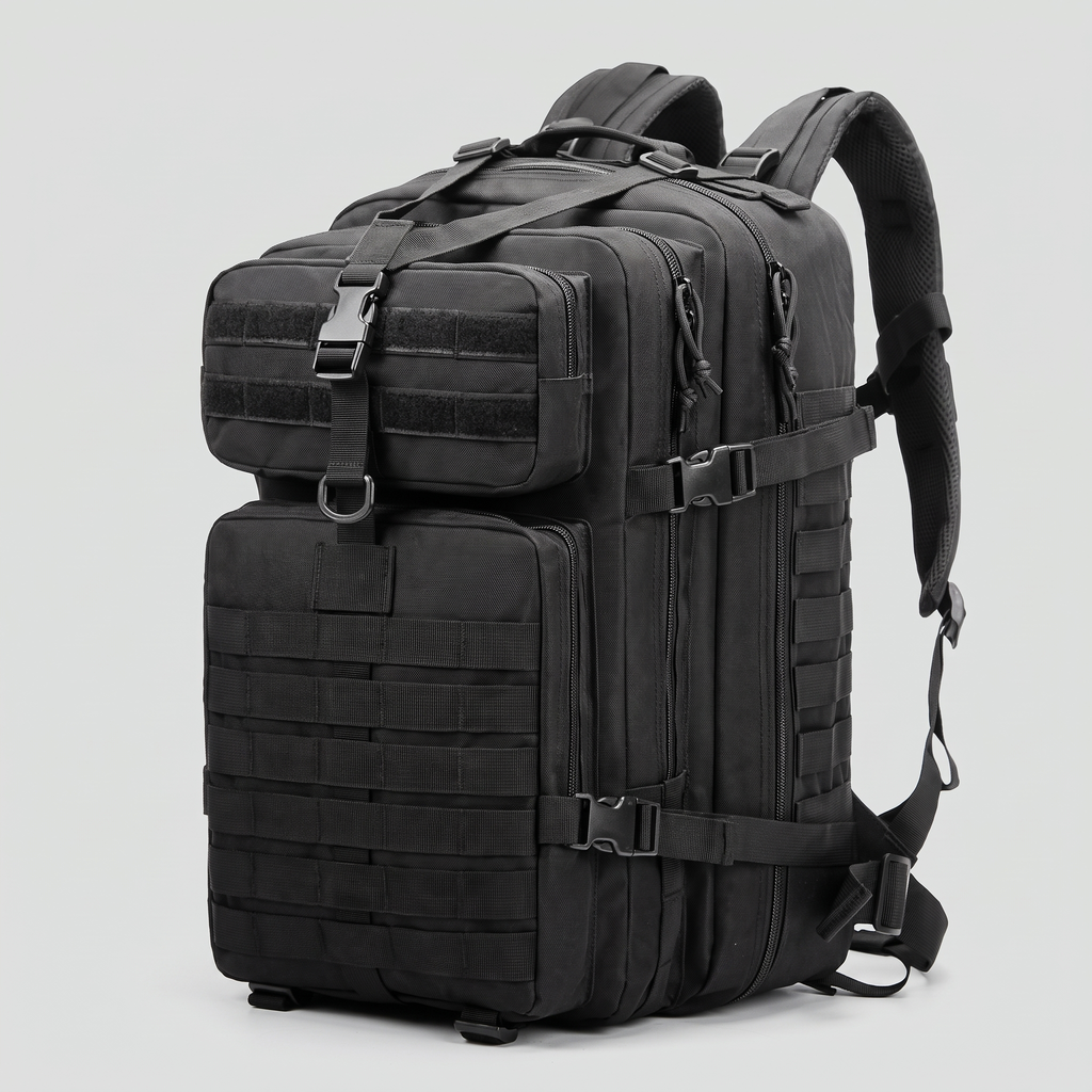 Mochila táctica de 49 litros con sistema MOLLE para senderismo y uso militar