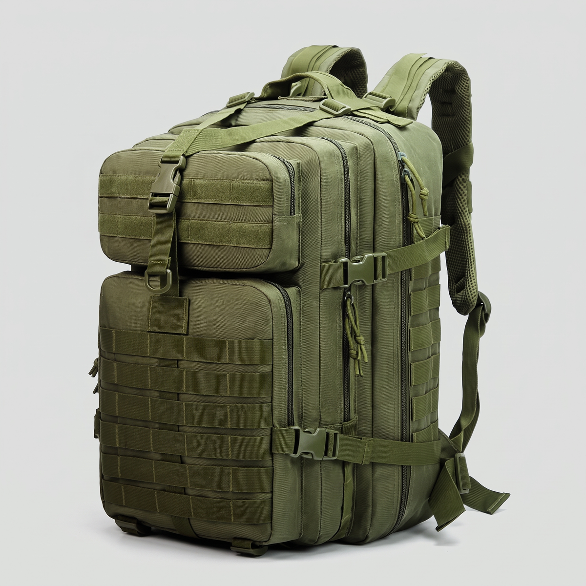 Mochila táctica de 49 litros con sistema MOLLE para senderismo y uso militar