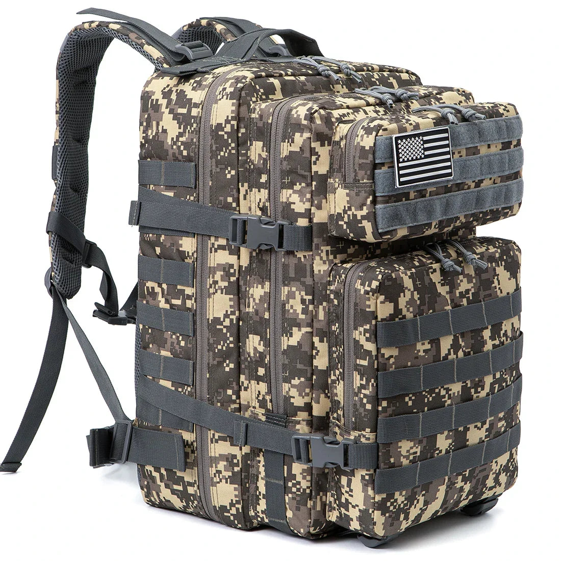 Mochila táctica TACTICO45 de 45 L con sistema Molle para 3 días de aventura