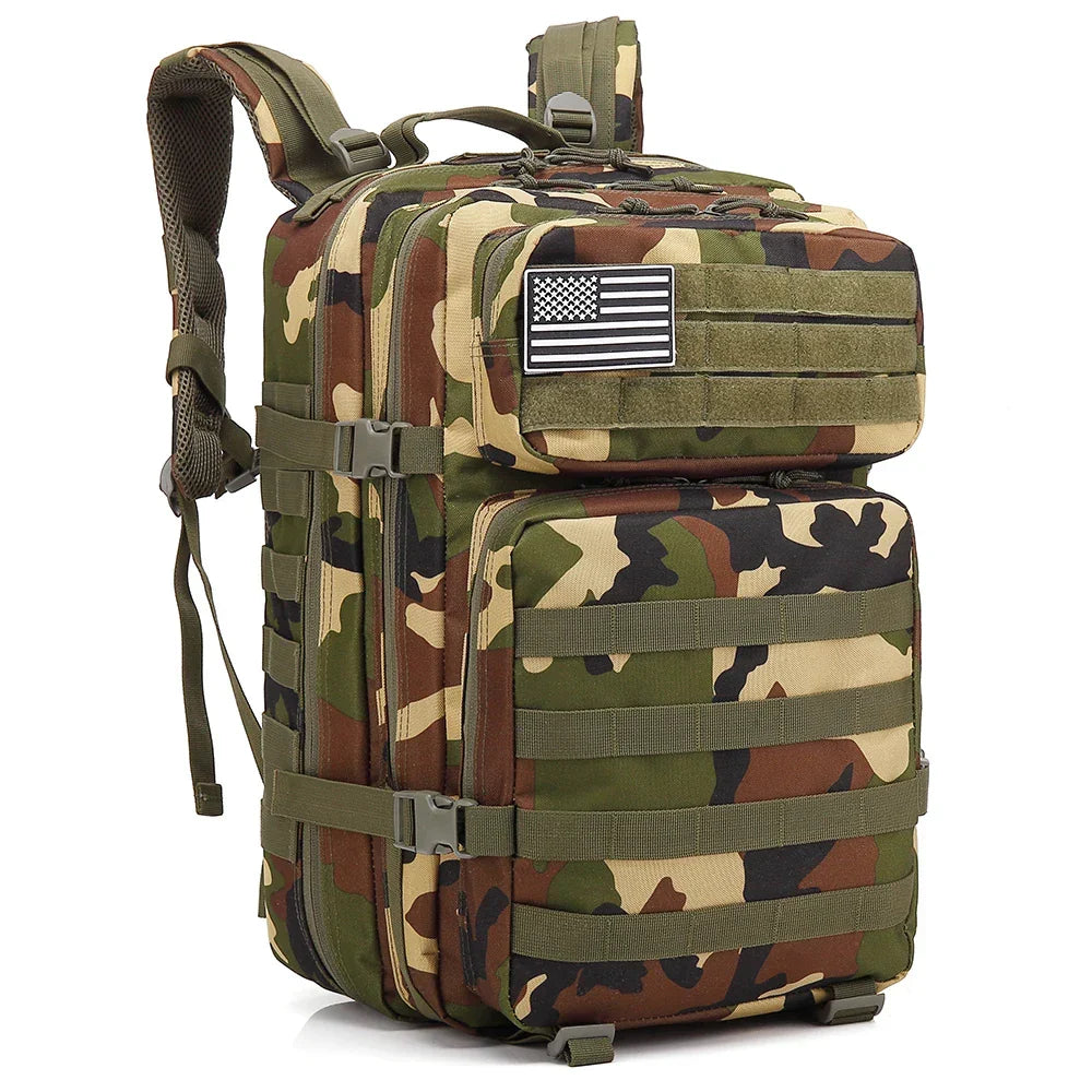 Mochila táctica TACTICO45 de 45 L con sistema Molle para 3 días de aventura