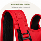 Mochila transportín frontal con correas ajustables y malla transpirable