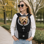 Mochila transportín para perros con malla transpirable y acolchado ergonómico (base extraíble)