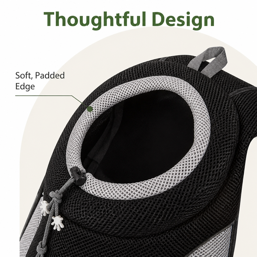 Mochila transportín para perros con malla transpirable y acolchado ergonómico (base extraíble)