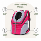 Mochila transportín transpirable acolchada para mascotas