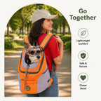 Mochila transportín transpirable acolchada para mascotas