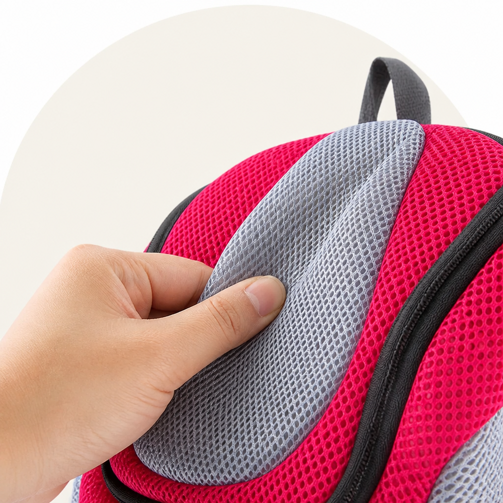Mochila transportín transpirable acolchada para mascotas