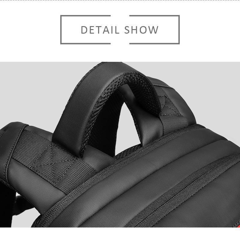 Mochila de viaje para portátil de 15,6 pulgadas con puerto USB y repelente al agua