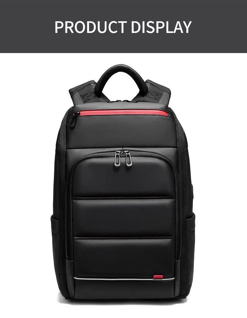 Mochila de viaje para portátil de 15,6 pulgadas con puerto USB y repelente al agua