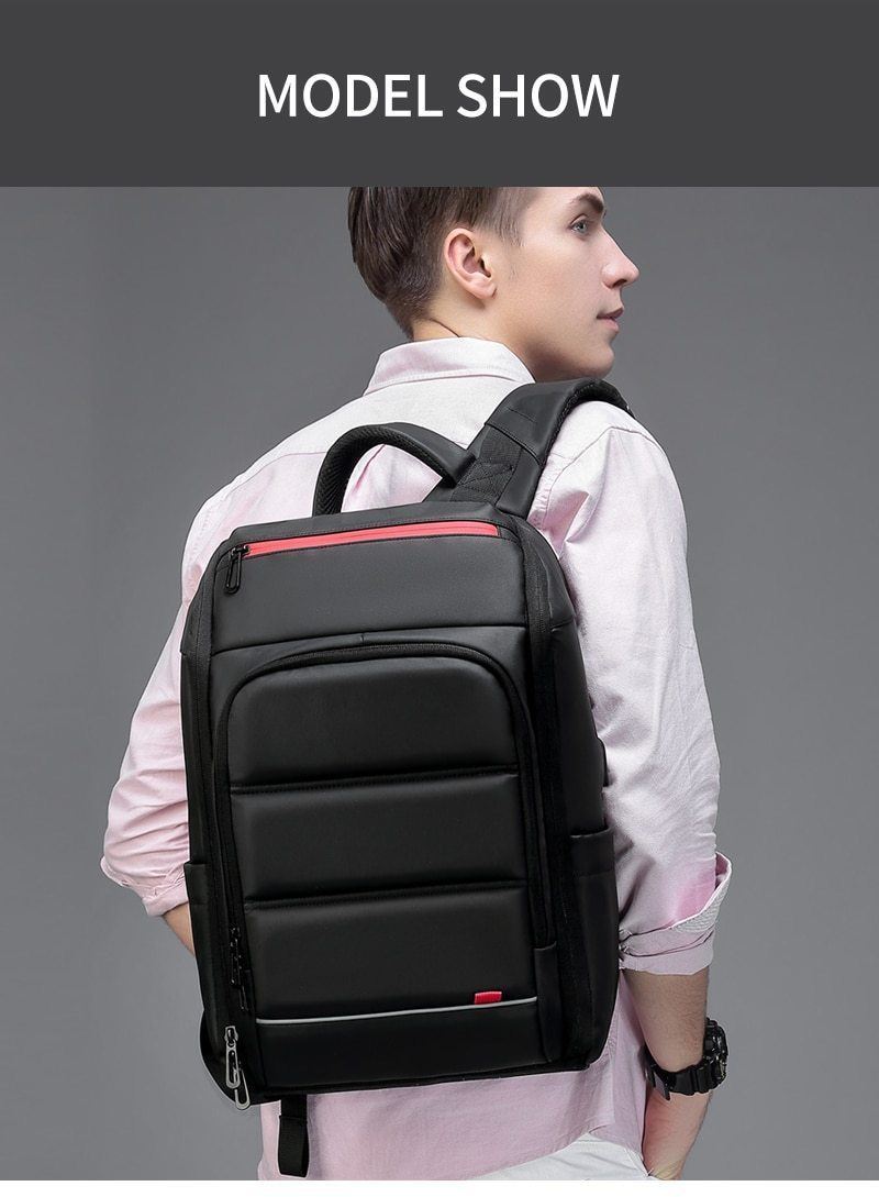 Mochila de viaje para portátil de 15,6 pulgadas con puerto USB y repelente al agua