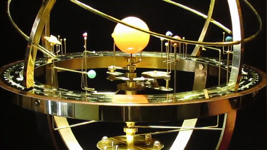 Gran modelo orrery del sistema solar – Representación planetaria detallada