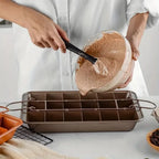 Molde para brownies antiadherente con 18 divisores de aluminio