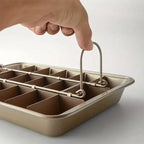 Molde para brownies antiadherente con 18 divisores de aluminio