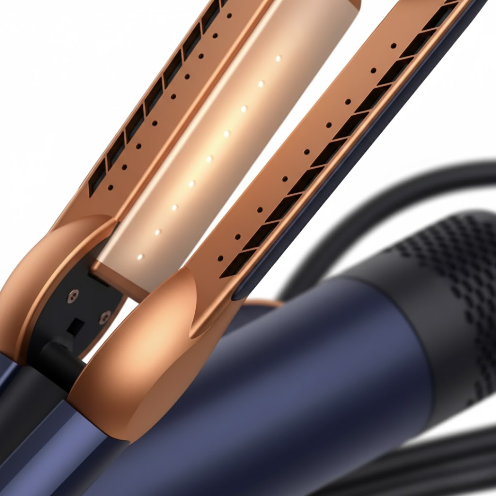 Moldeador de pelo 2 en 1 secador y plancha | 1400-1600 W, 3 niveles de temperatura | Función de aire frío para un cabell