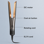 Moldeador de pelo 2 en 1 secador y plancha | 1400-1600 W, 3 niveles de temperatura | Función de aire frío para un cabell