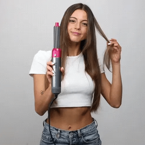 Moldeador de pelo 5 en 1 con rizador automático, secador y cepillo alisador