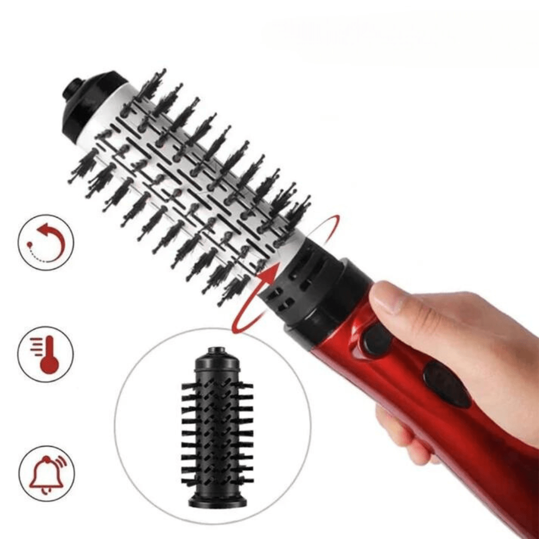 Moldeador de pelo eléctrico 3 en 1 con secador, cepillo y rizador