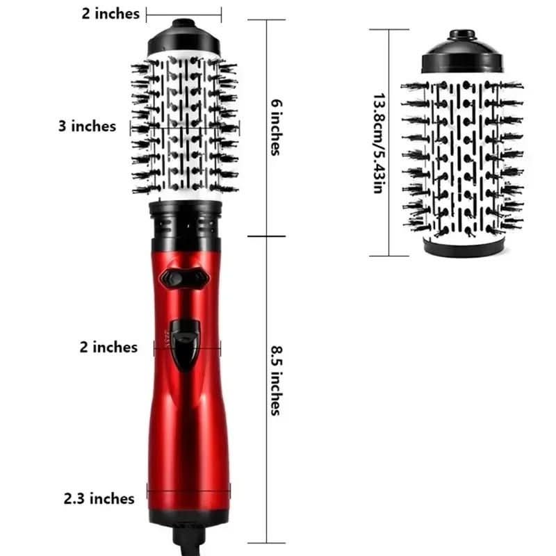 Moldeador de pelo eléctrico 3 en 1 con secador, cepillo y rizador