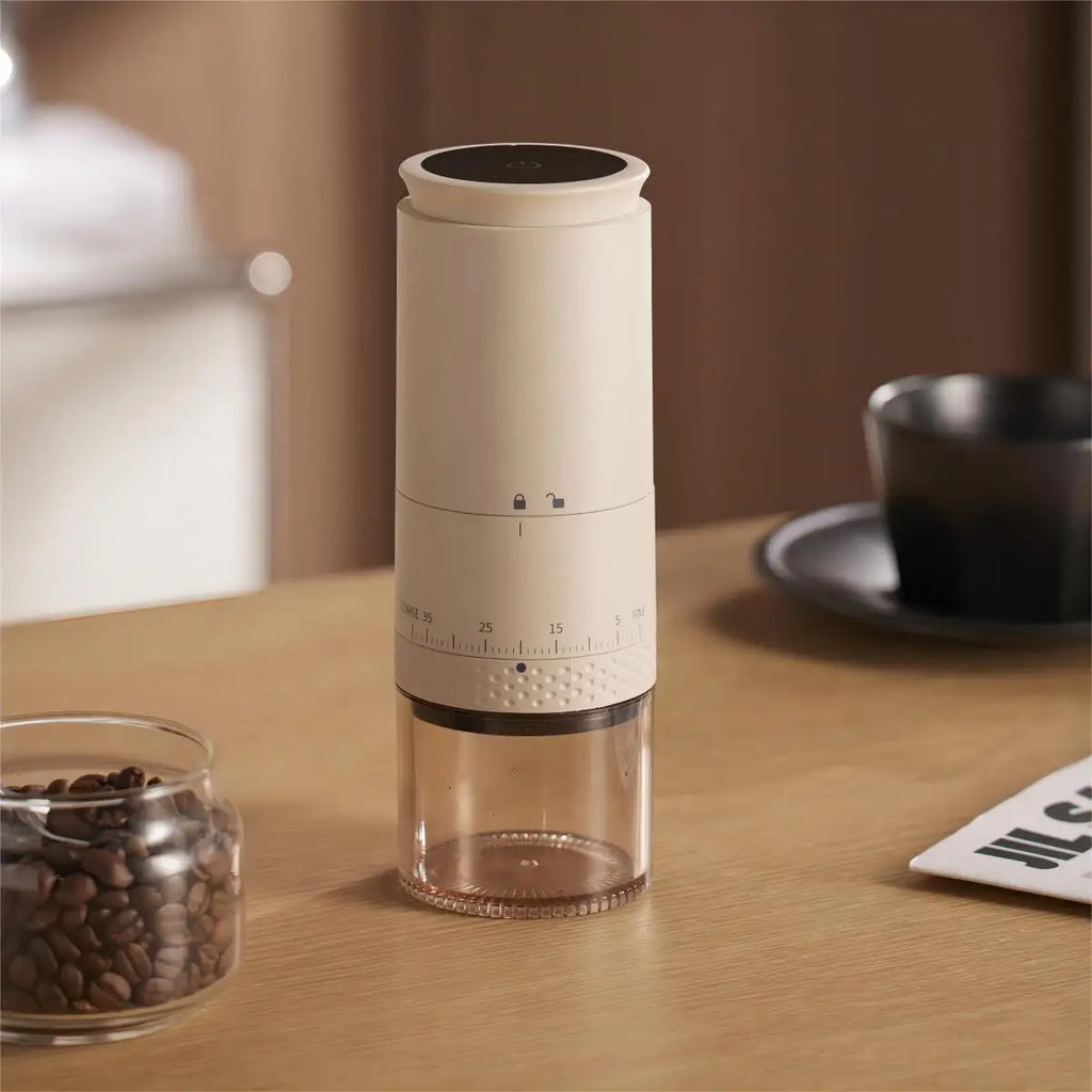Molinillo de café eléctrico recargable USB-C de 1500 mAh con ajuste de molienda