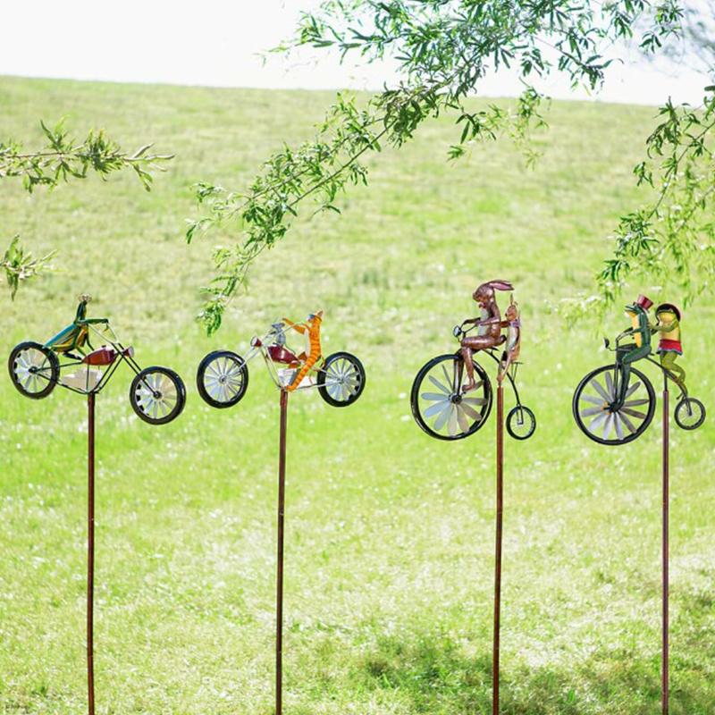 Molinillo de viento bicicleta con animales