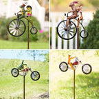 Molinillo de viento bicicleta con animales