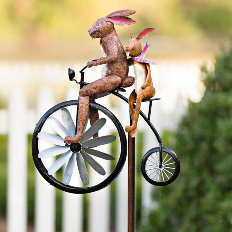 Molinillo de viento bicicleta con animales