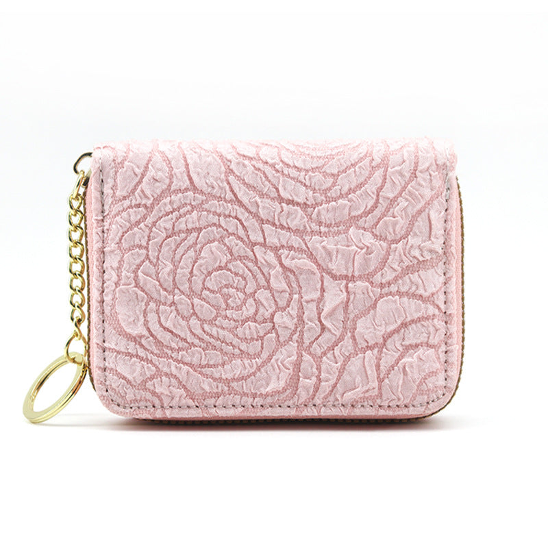 Monedero elegante con diseño floral