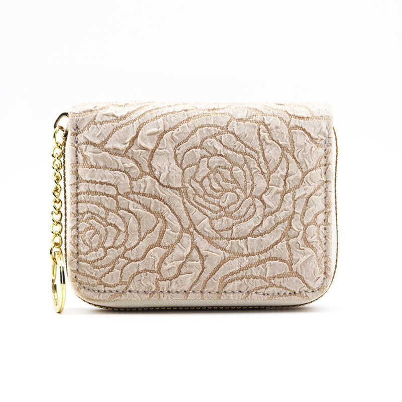 Monedero elegante con diseño floral