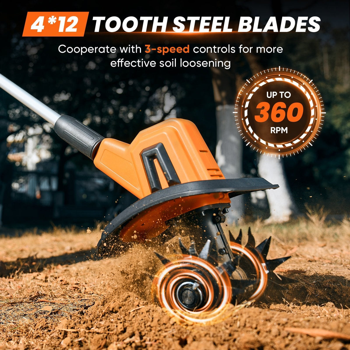 Motoazada eléctrica inalámbrica para jardín