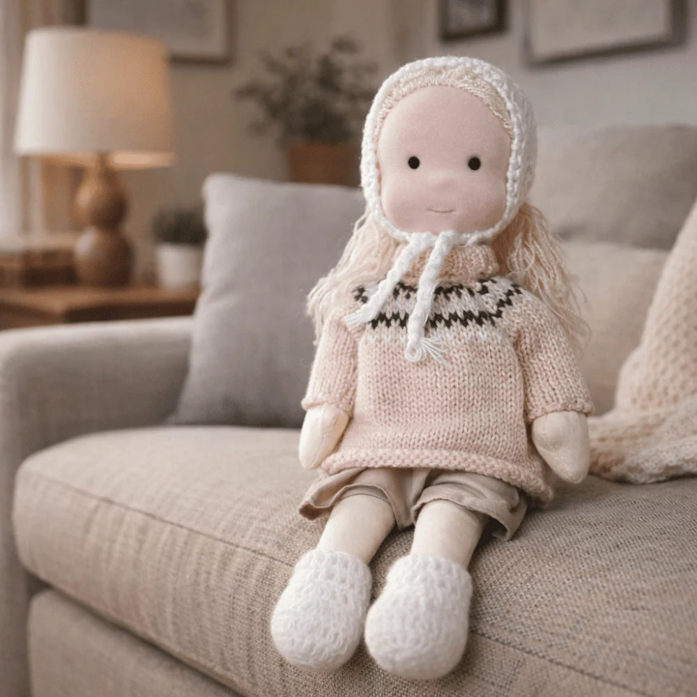 Muñeca de juguete para niños hecha a mano, compañera de juego, regalo