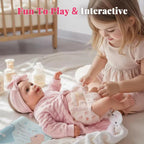 Muñeca Reborn de 43 cm – Vinilo suave realista, posable, recién nacido sonriente con accesorios