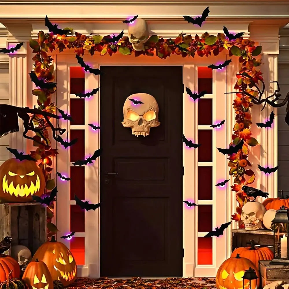 Murciélagos 3D voladores decoración pared Halloween