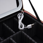 Neceser de viaje con espejo LED y luz ajustable