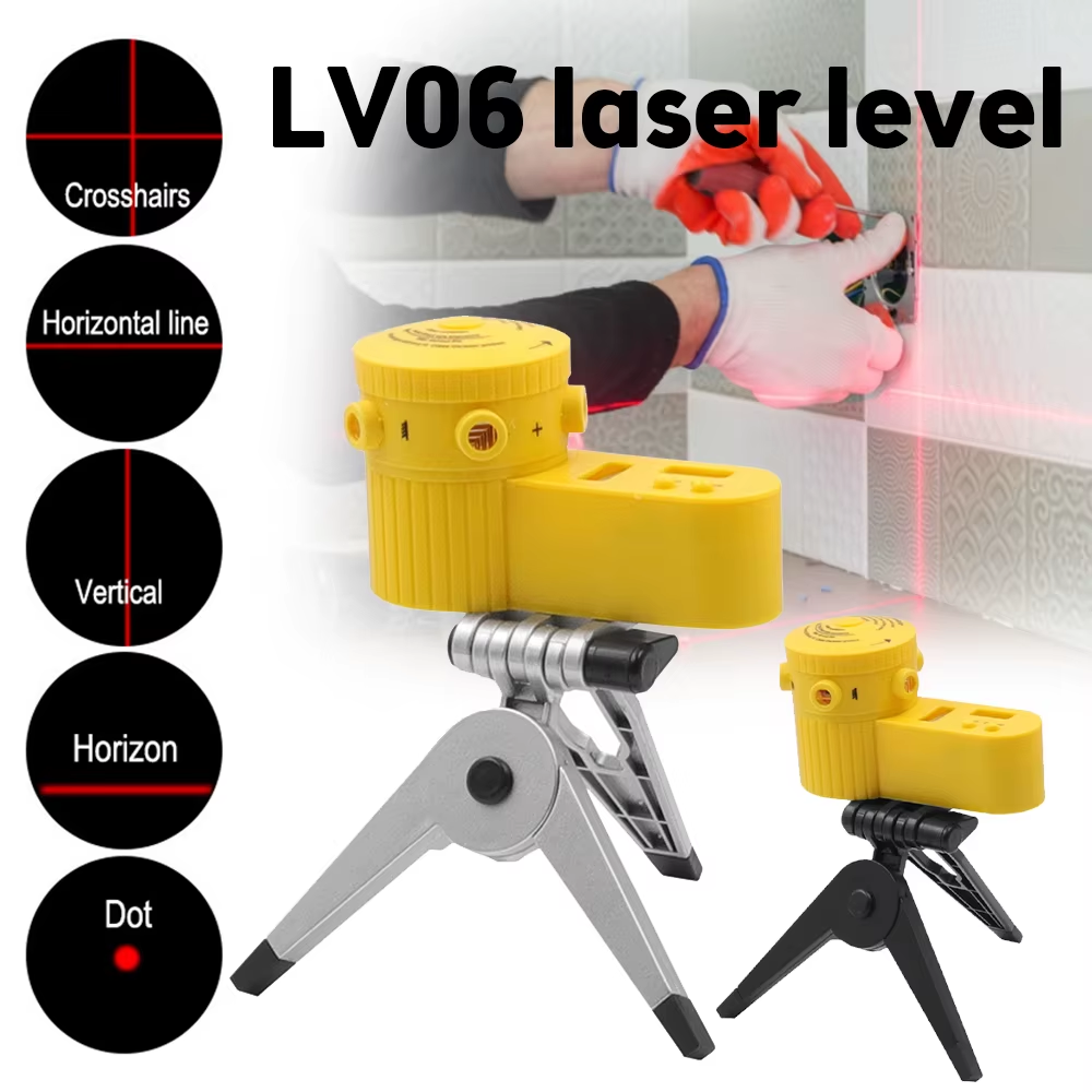 Nivel láser DIY con trípode para medición y alineación