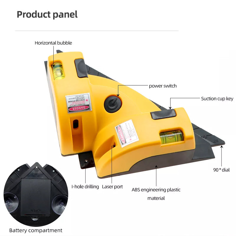 Nivel láser multifuncional de ángulo 90°