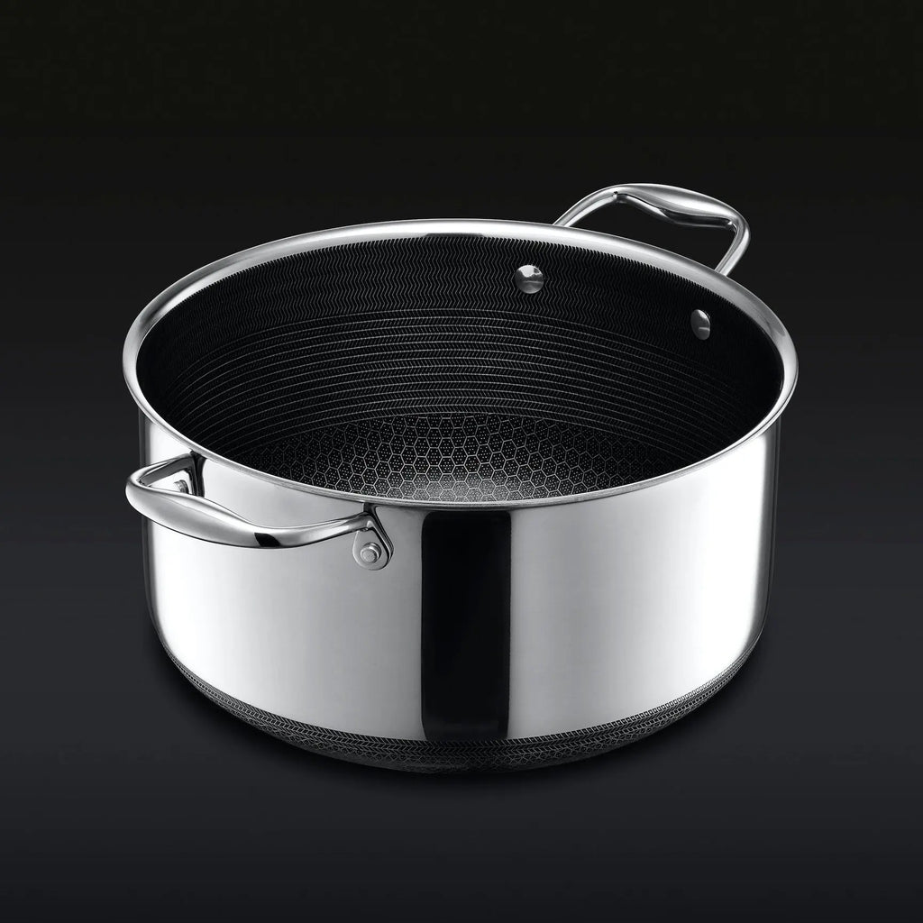 Olla de titanio puro premium con tapa de cristal