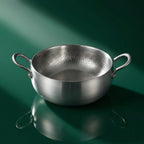 Olla profunda de titanio puro martillado a mano, 28 cm