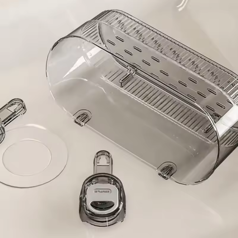 Organizador de baño de cristal elegante