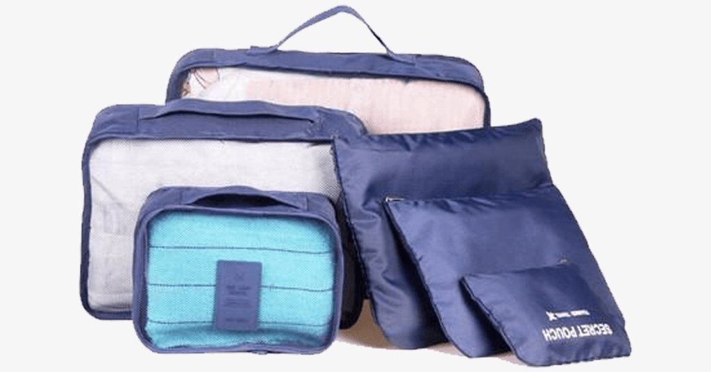Organizador de maleta portátil con malla transparente — mantén tu ropa compacta y ordenada