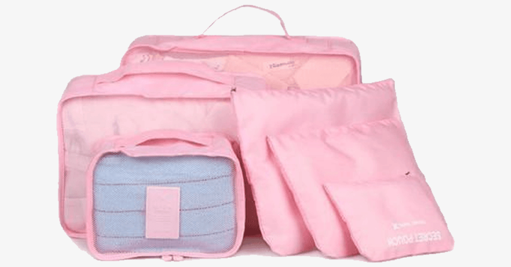 Organizador de maleta portátil con malla transparente — mantén tu ropa compacta y ordenada