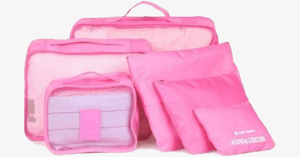 Organizador de maleta portátil con malla transparente — mantén tu ropa compacta y ordenada