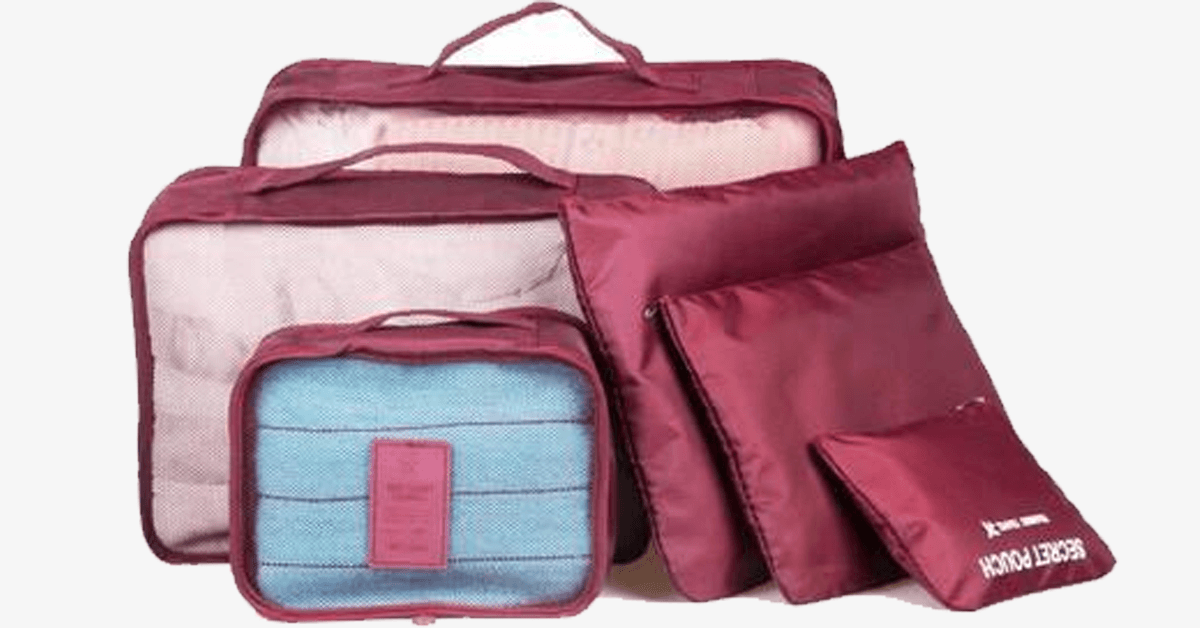 Organizador de maleta portátil con malla transparente — mantén tu ropa compacta y ordenada