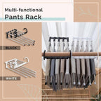 Organizador de pantalones FlexRack – Estante ajustable para armario que ahorra espacio – Acero inoxidable antideslizante