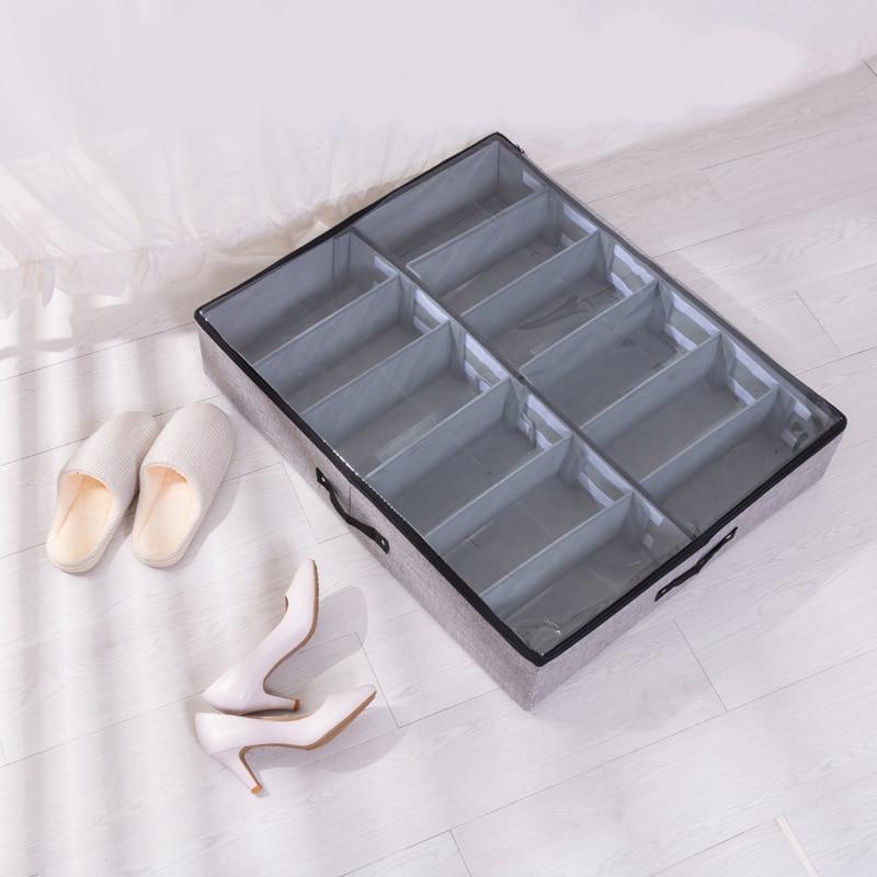 Organizador de zapatos plegable con 12 compartimentos